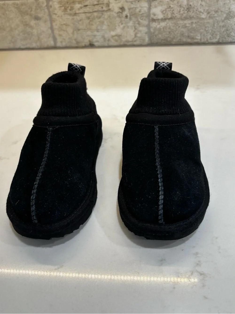 UGG Kids' Classic Ultra Stretch Cuff Boots in Black,